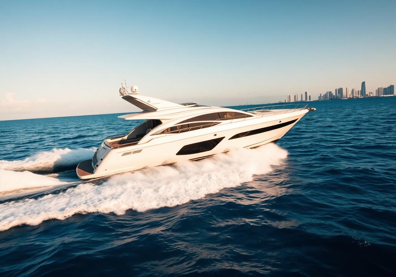 Yacht on water